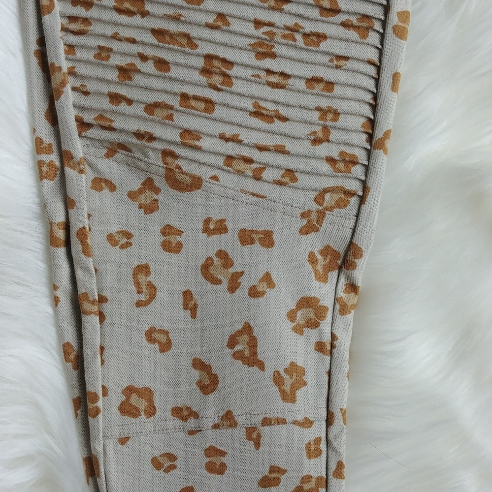 Agnes & Dora Moto jeggings animal print